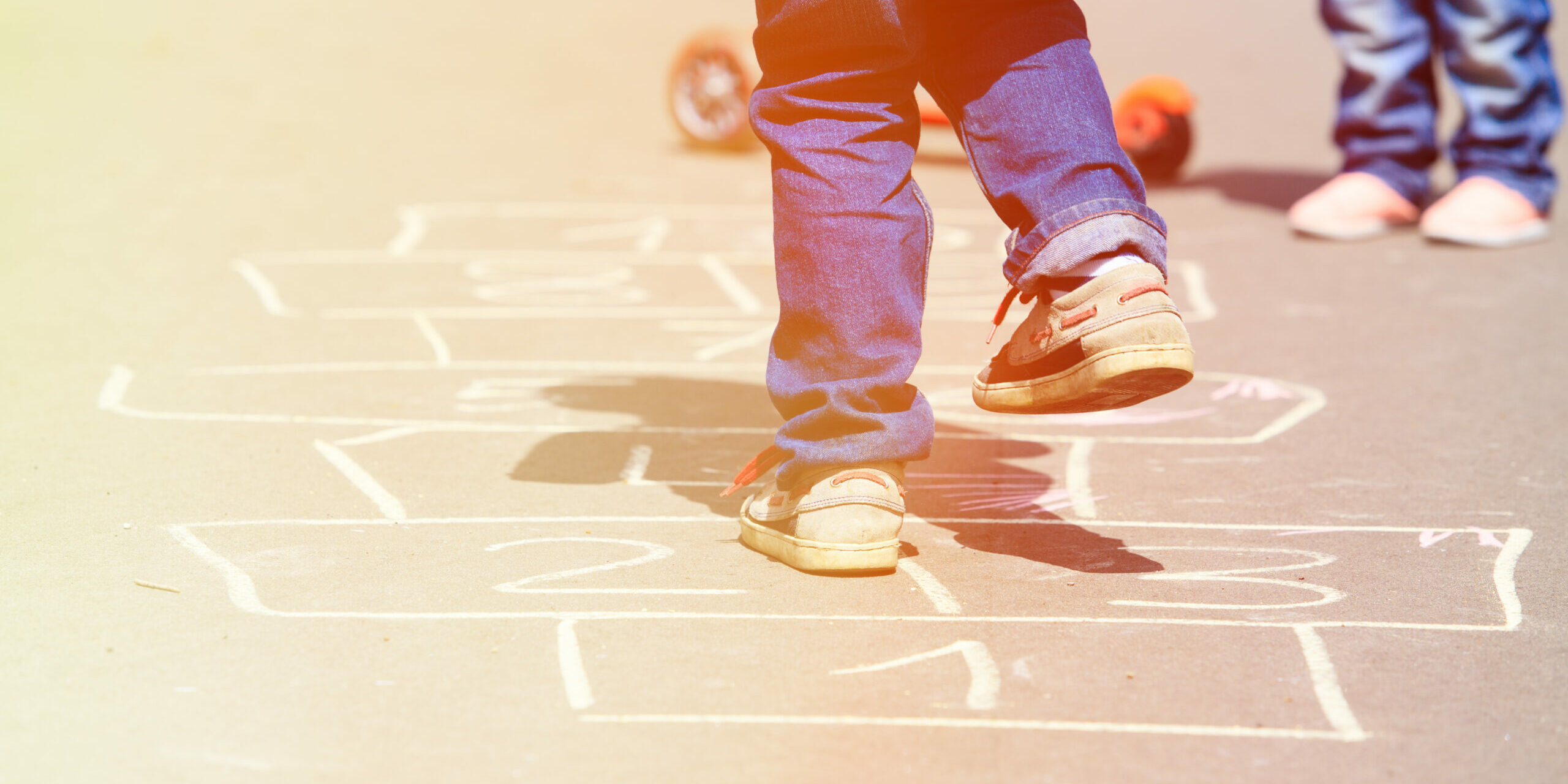 Kids,Playing,Hopscotch,On,Playground,Outdoors,,Children,Outdoor,Activities